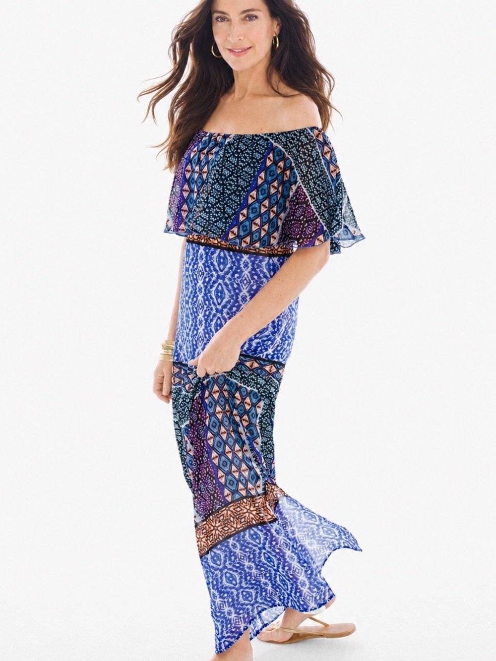 Chico’s Off-Shoulder Boho Maxi Dress